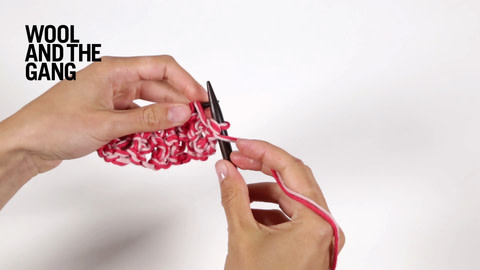 How to knit the lace stitch - Step 8