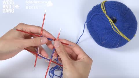 How To Cast On Using Double Pointed Needles - Step 7
