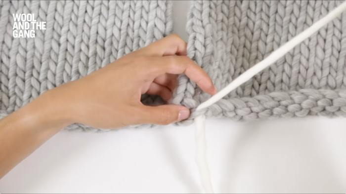 How to Knit A Vertical Invisible Seam - Step 8