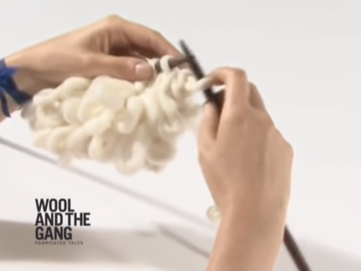How to: Knit Loop Stitch - Step 1