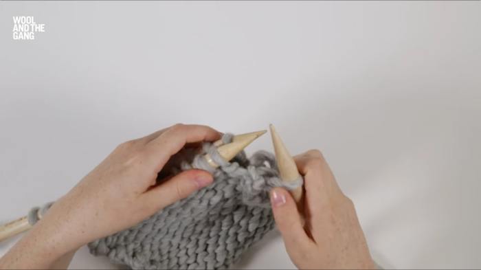 How To Knit A Three Needle Bind Off - Step 2