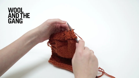 How to knit buttonbands - step 8