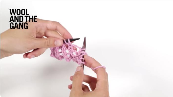 How to Knit In Lace Rib Stitch - Step 5