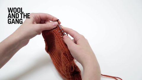 How to knit buttonbands - step 6