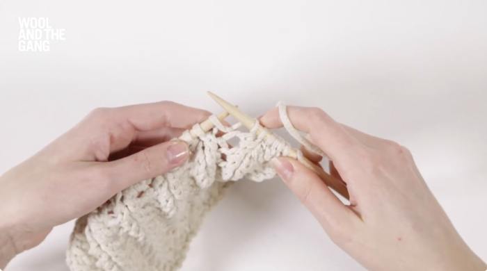 How To Knit Lace Rib Stitch - Step 5