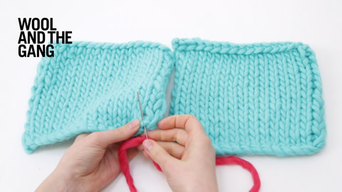 How to knit vertical invisible seaming - Step 1