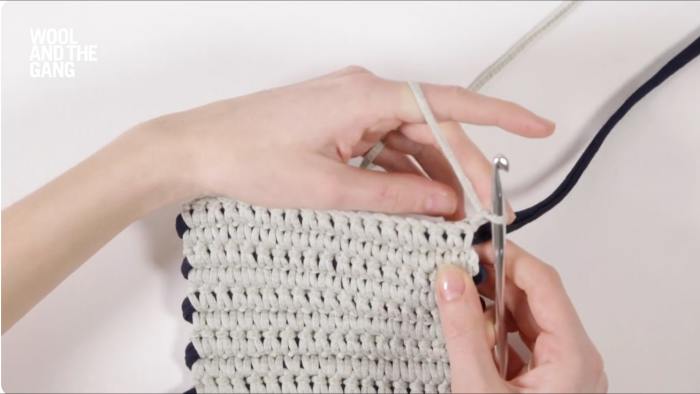How To Crochet A Single Crochet Casing Stitch - Step 2