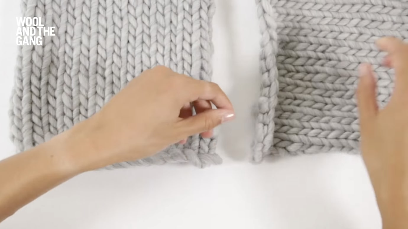How to: knit a perpendicular invisible seam - Step 8