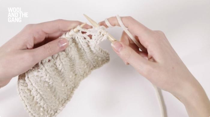 How To Knit Lace Rib Stitch - Step 3