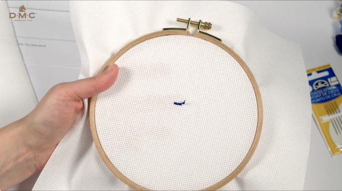 How to start your cross stitch -step 9