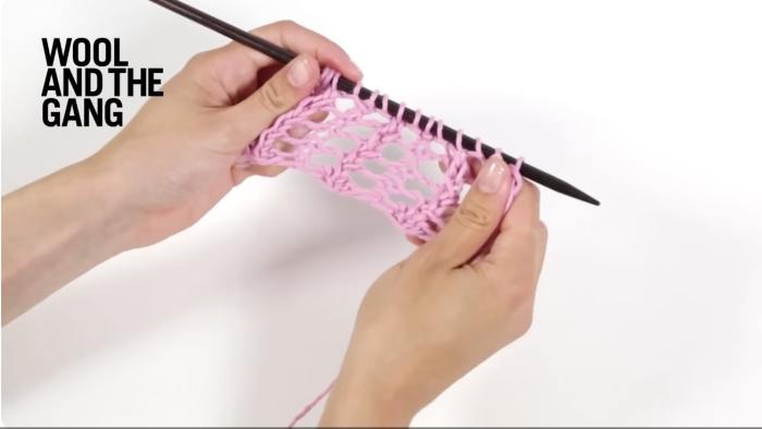 How to Knit In Lace Rib Stitch - Step 16