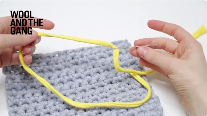 How to weave in your ends in crochet - step 2