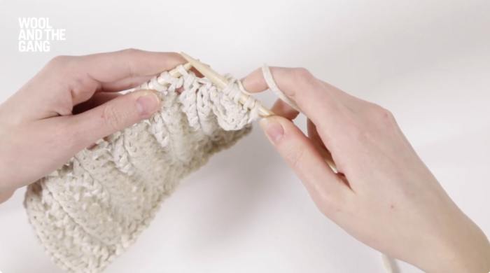 How To Knit Lace Rib Stitch - Step 4