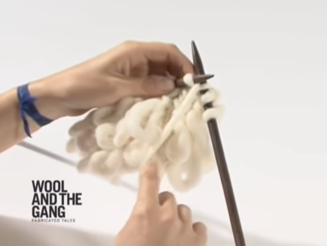 How to: Knit Loop Stitch - Step 3