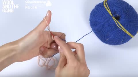 How To Cast On Using Double Pointed Needles - Step 4