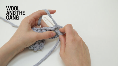 How to work half double crochet - step 7