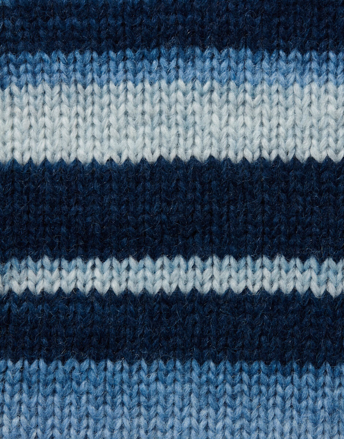 Feeling Good Stripe Ocean Blue Stripe Yarn Swatch