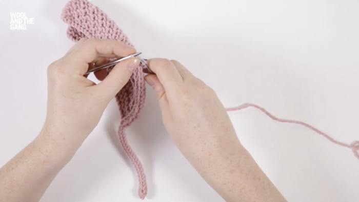 How To Knit I-Cord Edging - Step 9