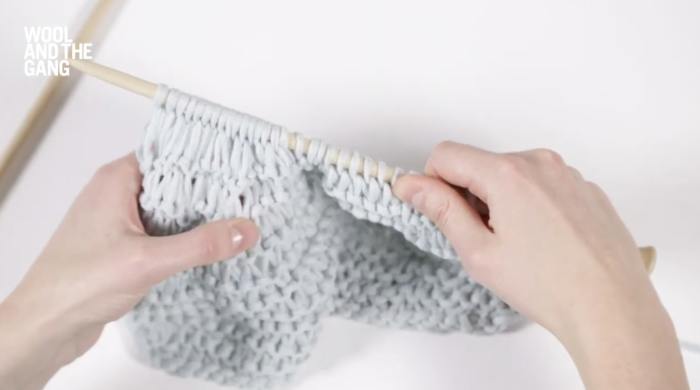 How To Knit: Double Wrap Knit Stitch - Step 5