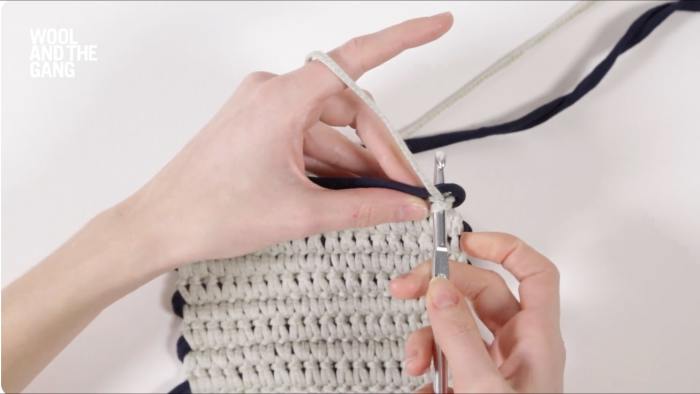 How To Crochet A Single Crochet Casing Stitch - Step 4