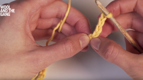 How To Work In Treble Crochet - Step 2