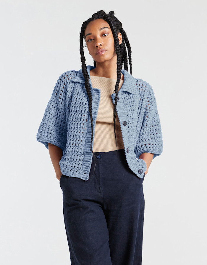 PORTIA CARDIGAN -BLUE