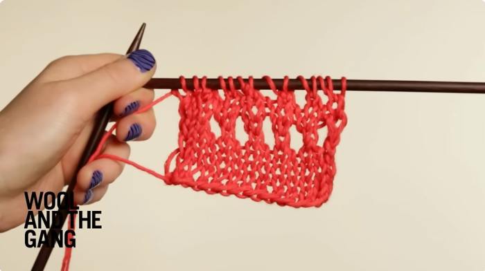How To: Knit A Holey Stitch - Step 1