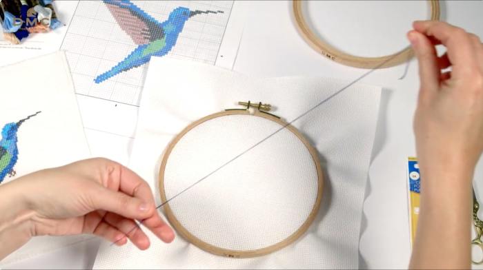 How to start your cross stitch -step 2