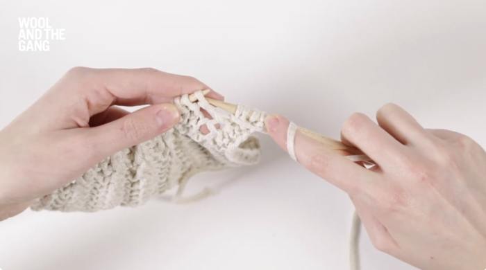 How To Knit Lace Rib Stitch - Step 9