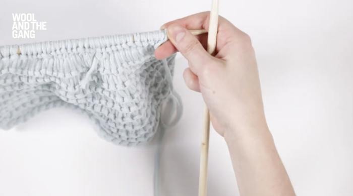 How To Knit: Double Wrap Knit Stitch - Step 3