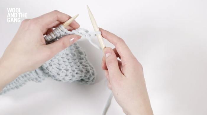 How To Knit: Double Wrap Knit Stitch - Step 4
