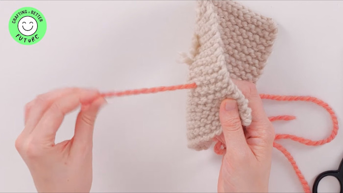 How to: Visibly-mend weave darning - step 3