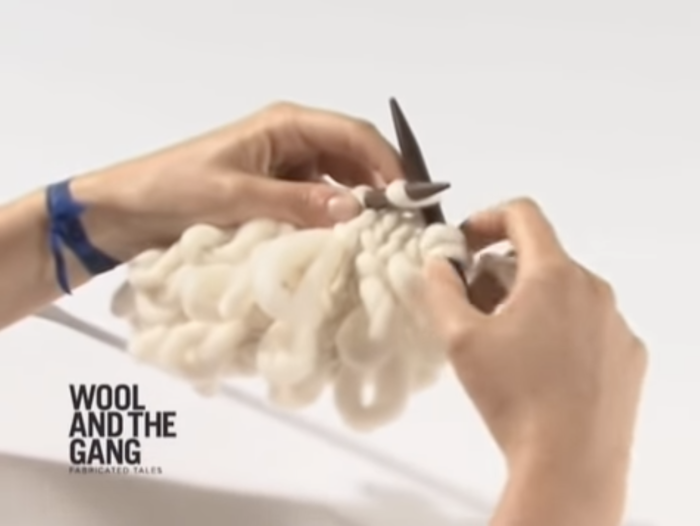 How to: Knit Loop Stitch - Step 2