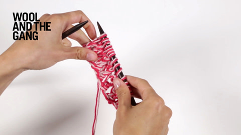 How to knit the lace stitch - Step 7