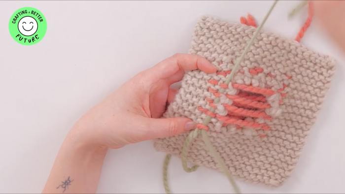 How to: Visibly-mend weave darning - step 11