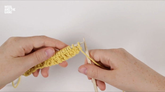 How To Knit Travelling Slip Stitch - Step 7