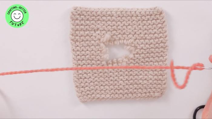 How to: Visibly-mend weave darning - step 1