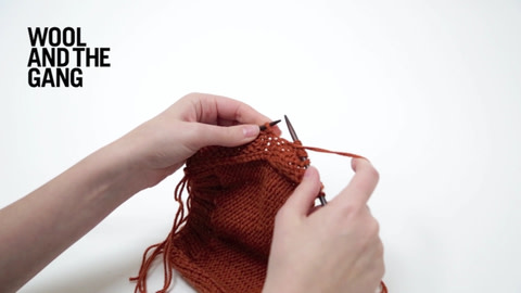 How to knit buttonbands - step 10