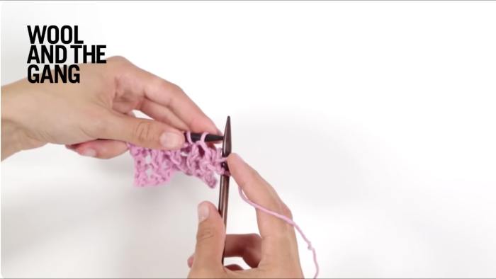 How to Knit In Lace Rib Stitch - Step 2