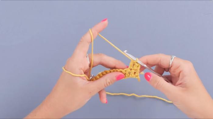 How to crochet waffle stitch - step 6
