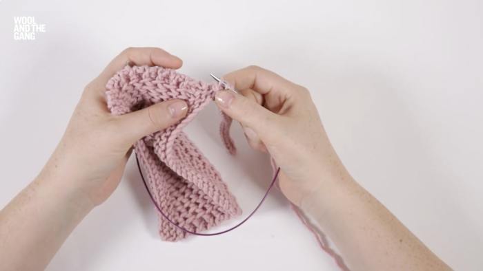 How To Knit I-Cord Edging - Step 6