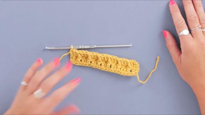 How to crochet waffle stitch - step 8