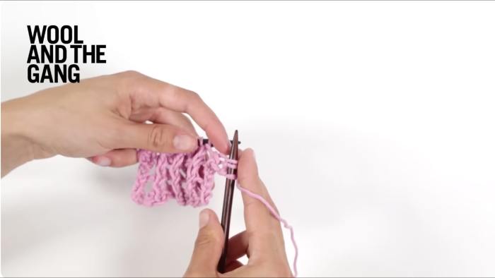 How to Knit In Lace Rib Stitch - Step 3