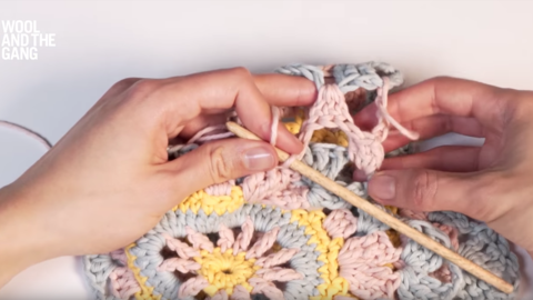How To Make An Alternating Double Crochet Join - Step 6