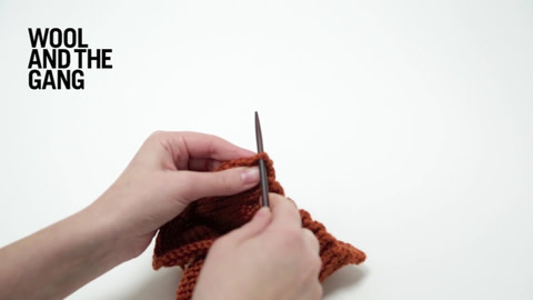 How to knit buttonbands - step 1