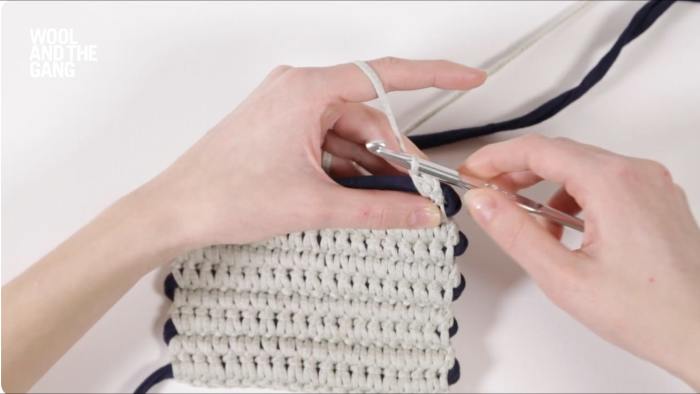 How To Crochet A Single Crochet Casing Stitch - Step 6