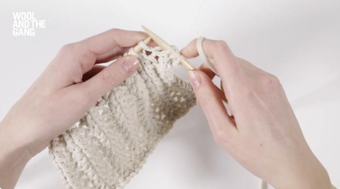 How To Knit Lace Rib Stitch - Step 2