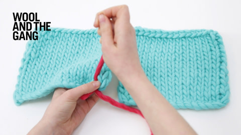 How to knit vertical invisible seaming - Step 2