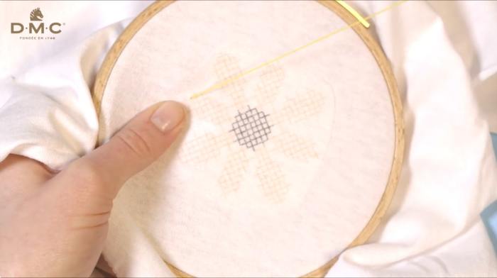 How to cross stitch - step 2