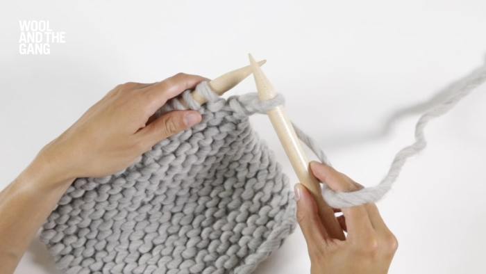 How To: Knit A Knit Stitch - Step 5